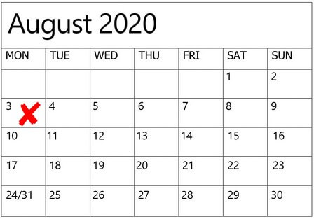 Dates to Avoid