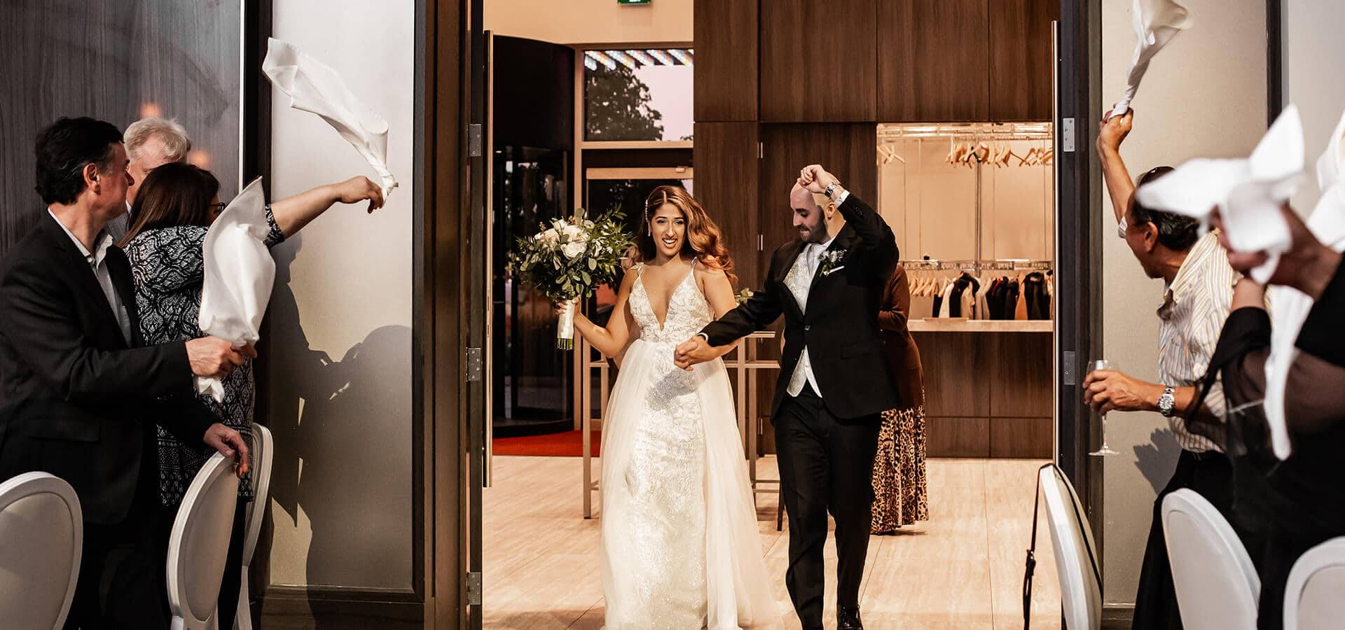 Hero image for 5 Unique Ways to Enter Your Wedding Reception in Style