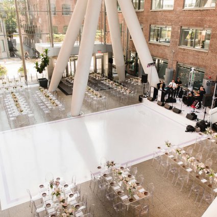 Ricarda's | The Atrium featured in Jana and Jeremy’s Modern-Chic Wedding at Ricarda’s