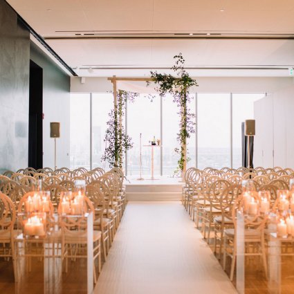 Melissa Baum Events featured in Courtney and Aaron’s Glam Wedding at the Globe and Mail Centre