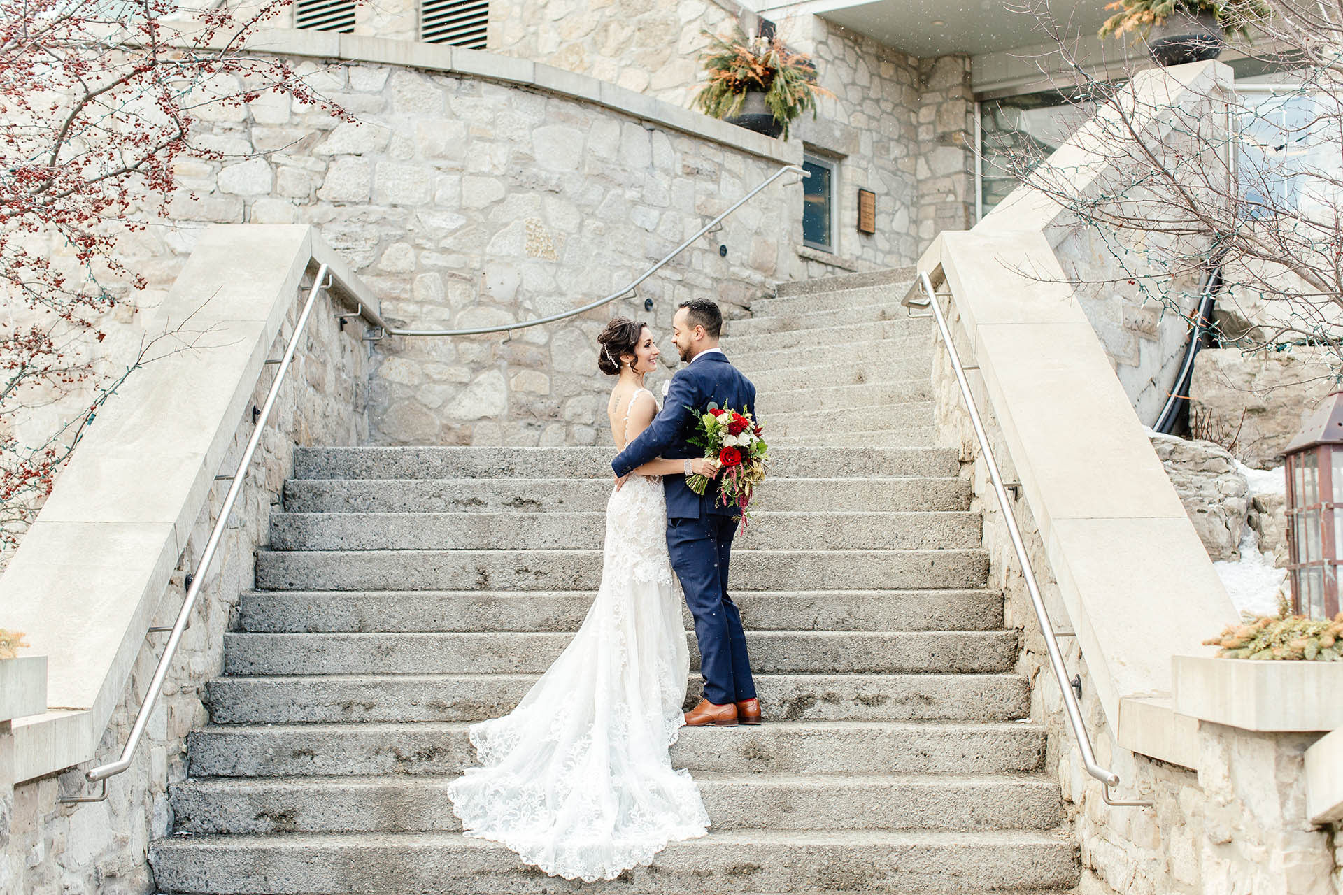 Hero image for Nicole and Andre’s Classy Affair at Cambridge Mill