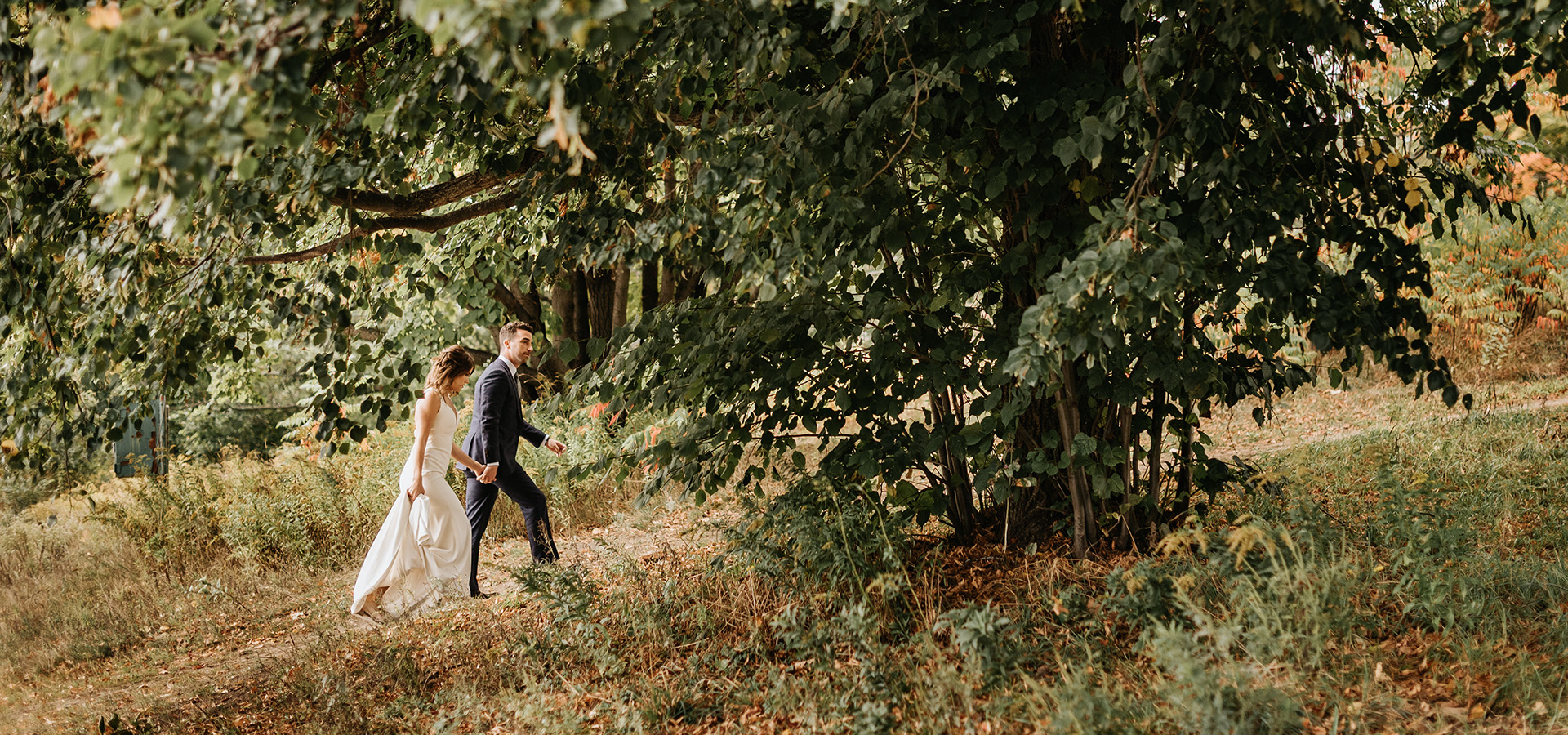 Hero image for Courtney and Tyler’s Gorgeous Fall Wedding at the Symes