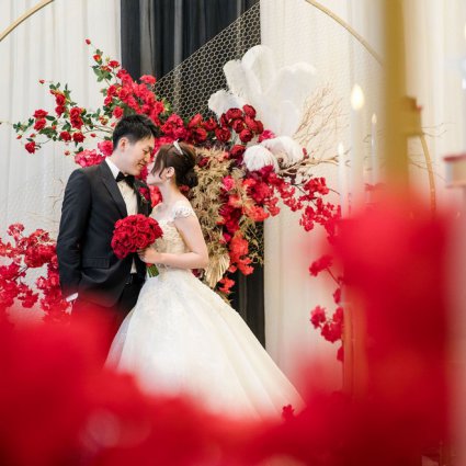 Flowers Time featured in Jenny and David’s “Old Shanghai” Themed Wedding at the St. Regis