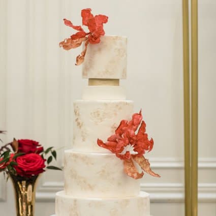 Dolce Vita Cakes featured in Jenny and David’s “Old Shanghai” Themed Wedding at the St. Regis