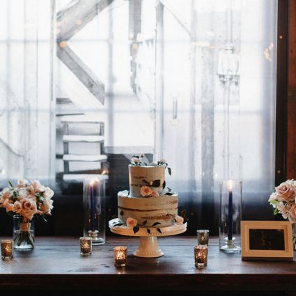 Finespun Cakes & Pastries featured in Cammie and Ryan’s Romantic Summer Wedding at Archeo