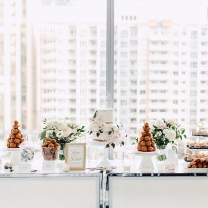 Finespun Cakes & Pastries featured in Emily and Tony’s Summer Malaparte Wedding