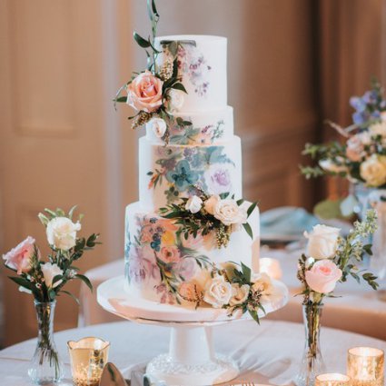 Flour and Flower Cake Design featured in Carol and Sam’s “Alice in Wonderland” Wedding at Graydon Hall