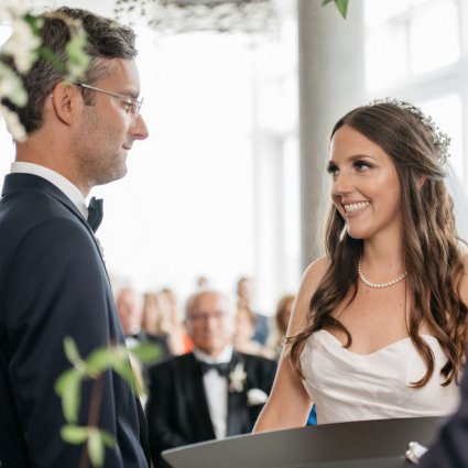 Fancy Face Inc. featured in Caroline and JP’s Modern and Trendy Hotel X Wedding