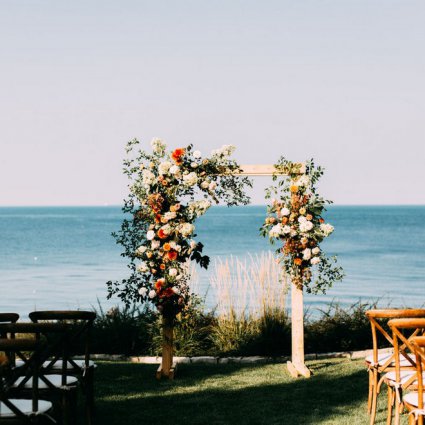 Threads and Blooms featured in Jenna and Trevor’s Gorgeous Backyard Wedding