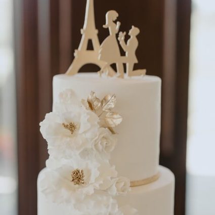 Bloom Cake Co. featured in Peren and Erdem’s Sweet Eagles Nest Golf Club Wedding