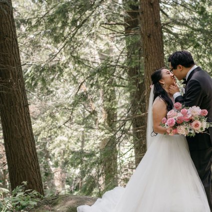 Bloom Cake Co. featured in Helen and Matthew’s Cream-and-Pink Wedding at the Arlington E…