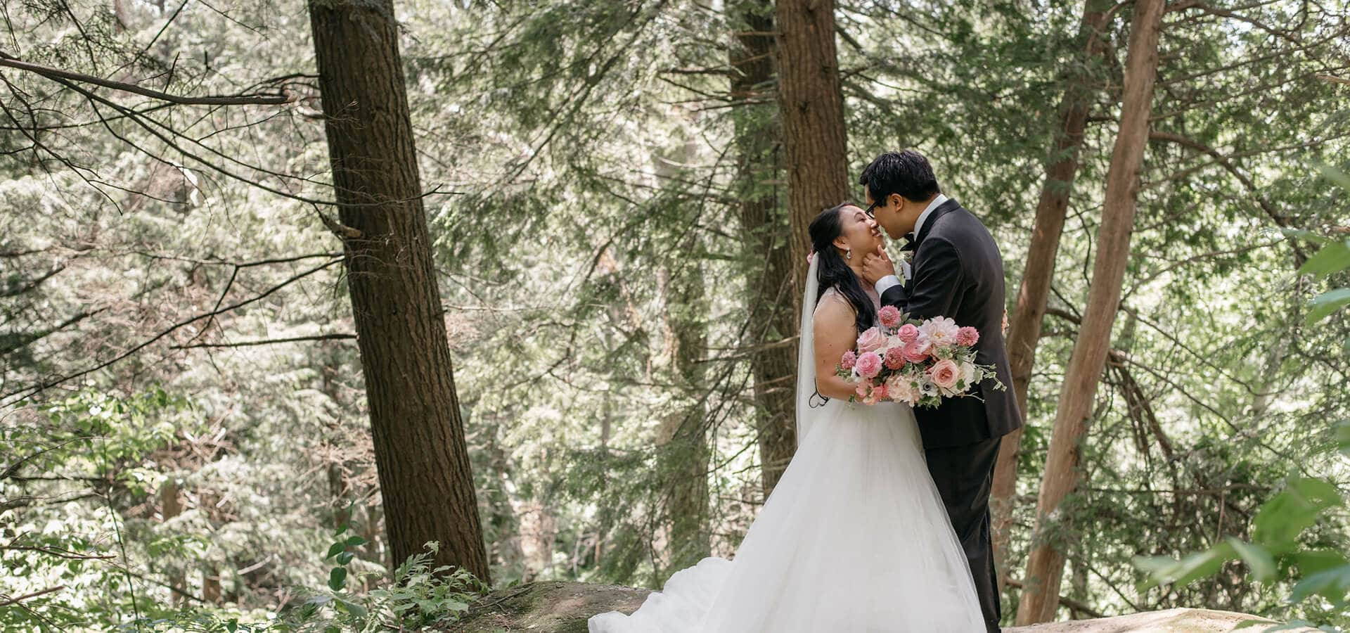 Hero image for Helen and Matthew’s Cream-and-Pink Wedding at the Arlington Estate