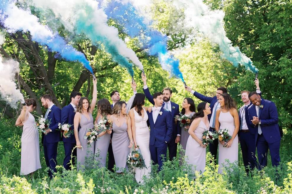 Thumbnail for Kayla and Mike’s Blue-and-White Wedding at the Symes