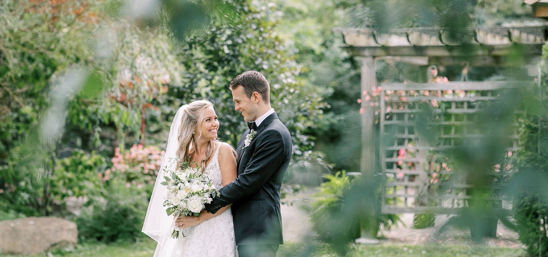 Hero image for Olivia and Colin’s Breathtaking Wedding at the Picturesque Madison Green House