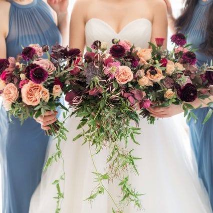 The Flower 597 featured in Claire and Anthony’s Elegant Wedding at the Richmond Hill Cou…