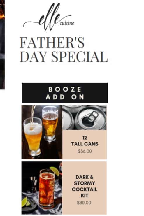 toronto caterers offering fathers day menus for pickup or home delivery, 13