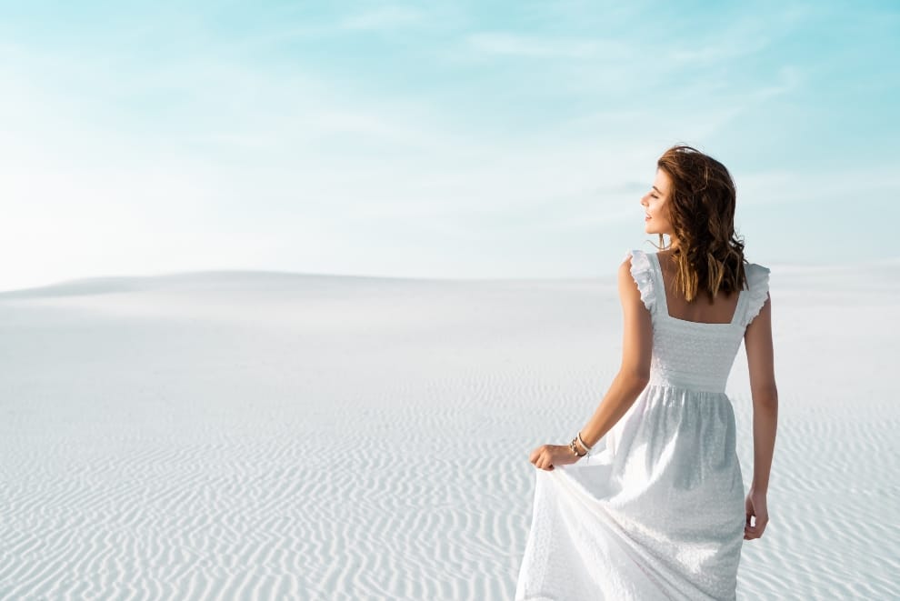 Wear white sales to a wedding