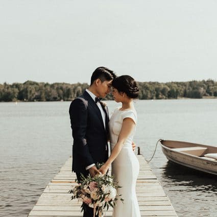 Linen Closet featured in Esther and David’s Romantic Backyard Wedding