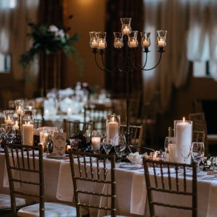 Vibe Rentals featured in Kara and Michael’s Romantic Winter Wedding at Liuna Station
