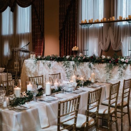 Warehouse 84 featured in Kara and Michael’s Romantic Winter Wedding at Liuna Station