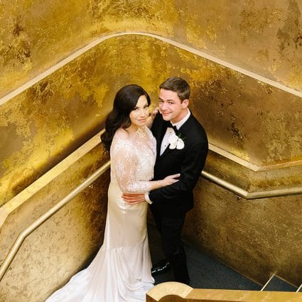 Bisha Hotel Toronto featured in Erin and Tony’s Stylish Wedding at Ricarda’s