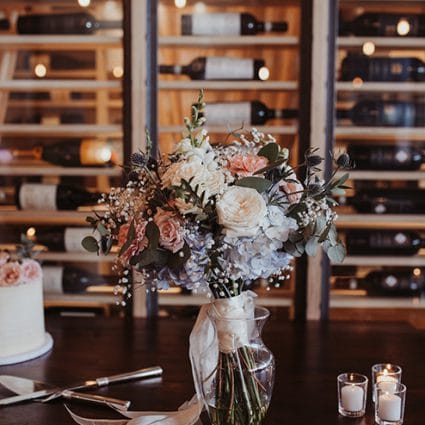 CA Flowers featured in Cindy and Giacomo’s Rustically Romantic Wedding at Ovest