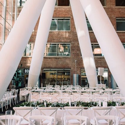 Melissa Baum Events featured in Zoe and Rossi’s Modern, Romantic Wedding at Ricarda’s