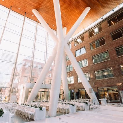 Ricarda's | The Atrium featured in Zoe and Rossi’s Modern, Romantic Wedding at Ricarda’s