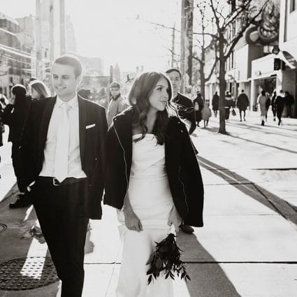 Tonic Blooms featured in Zoe and Rossi’s Modern, Romantic Wedding at Ricarda’s