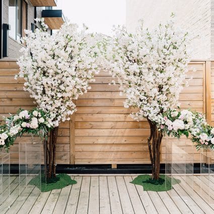 Rebecca Chan Weddings & Events featured in Elva and Jason’s Beautiful At-Home Ceremony