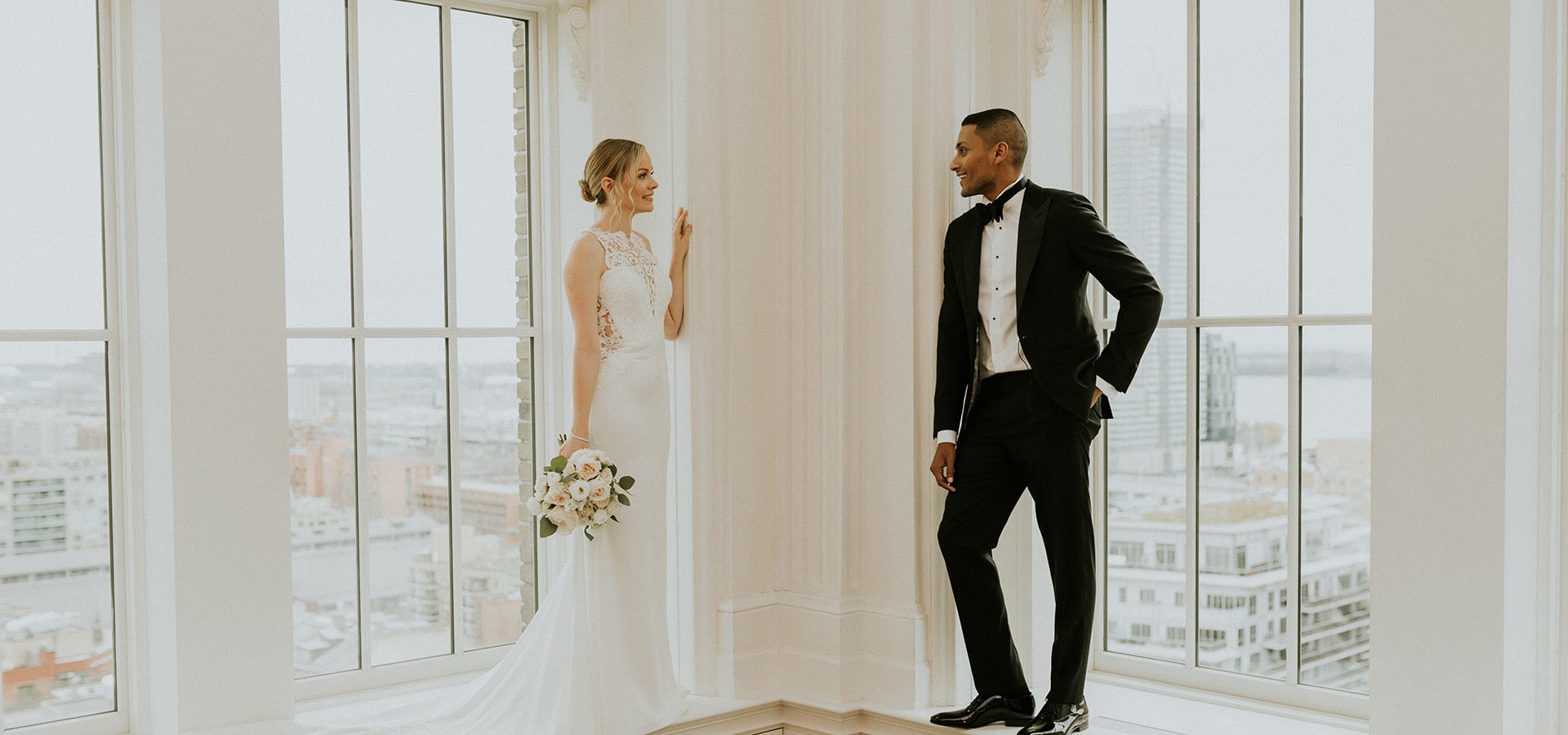 Hero image for Alana and Brendon’s Cozy-yet-Luxurious Wedding at The King Edward Hotel