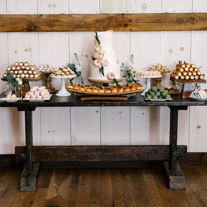 Sweet Celebrations featured in Laura and Mike’s Exquisite Wedding at Earth to Table Farm