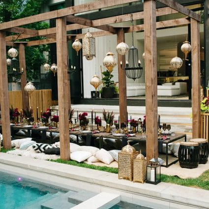 Rachel A. Clingen Wedding & Event Design featured in A Luxurious Backyard Birthday Party that Won’t Soon Be Forgotten