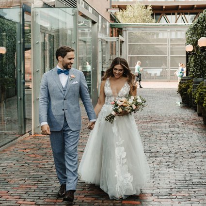 Minted featured in Cammie and Ryan’s Romantic Summer Wedding at Archeo