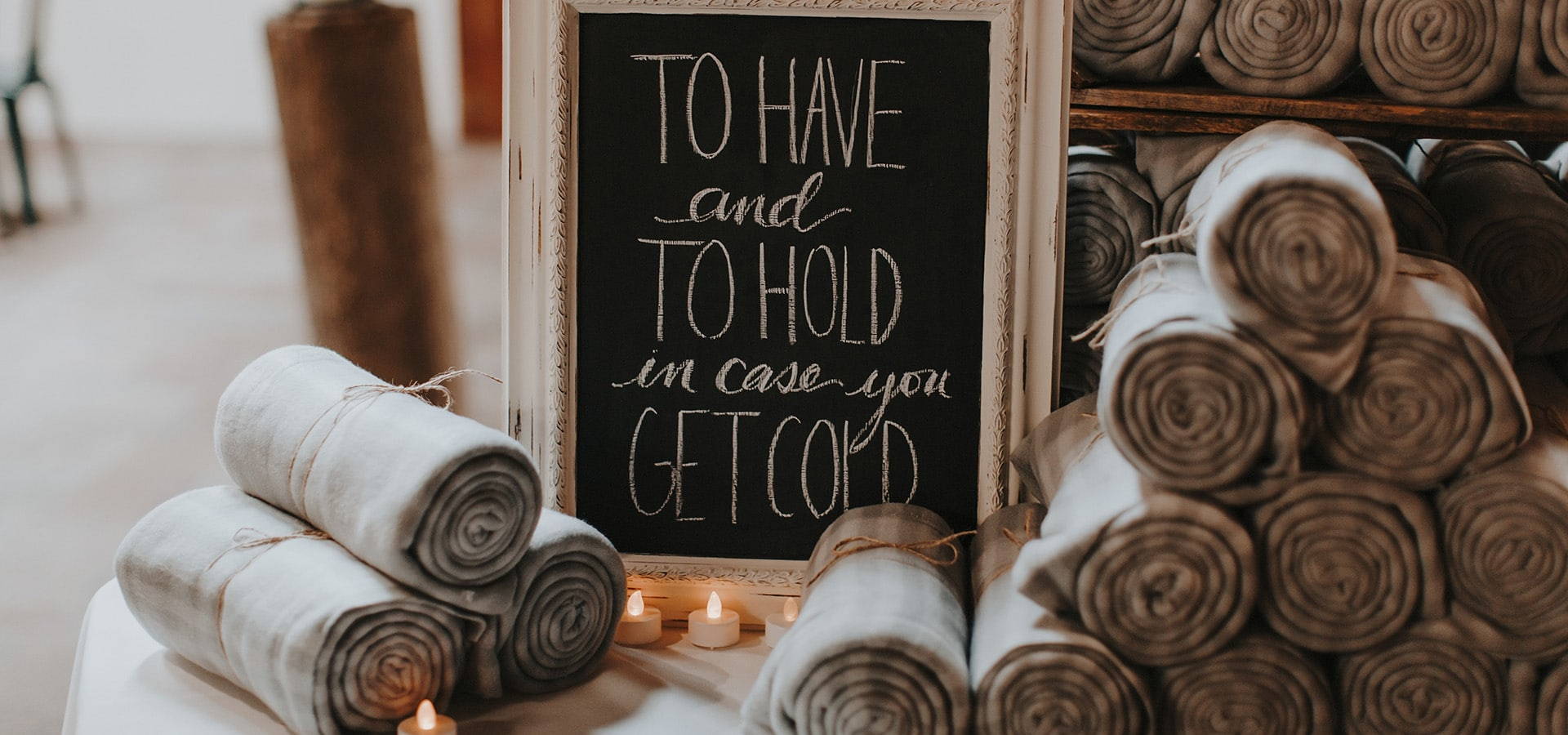 Hero image for 8 Ways to Take your Wedding from Cold to Cozy!