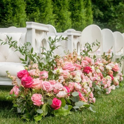 Rachel A. Clingen Wedding & Event Design featured in Yuliya and Gary’s Lush Wedding at Graydon Hall