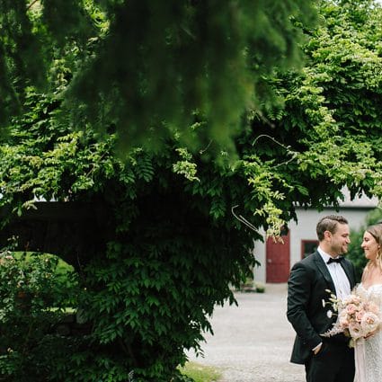 Hair by Day Inc featured in Jenna and Rob’s Chic Wedding at the Fermenting Cellar