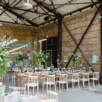 Mad Bash Group featured in Stephanie and Shaki’s Tropical Meets Industrial Style Wedding…