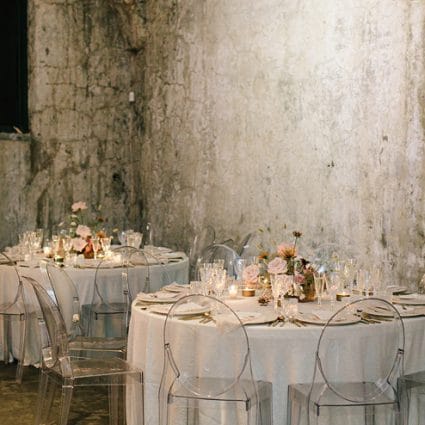 Plate Occasions featured in Jenna and Rob’s Chic Wedding at the Fermenting Cellar