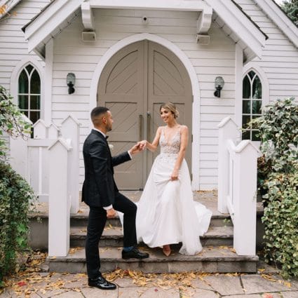 The Doctor's House featured in Michelle and Jorge’s Super Sweet Fall Micro-Wedding