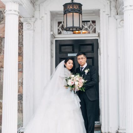 Surmesur featured in Tina and Kevin’s Intimate Winter Wedding at the Estates of Su…