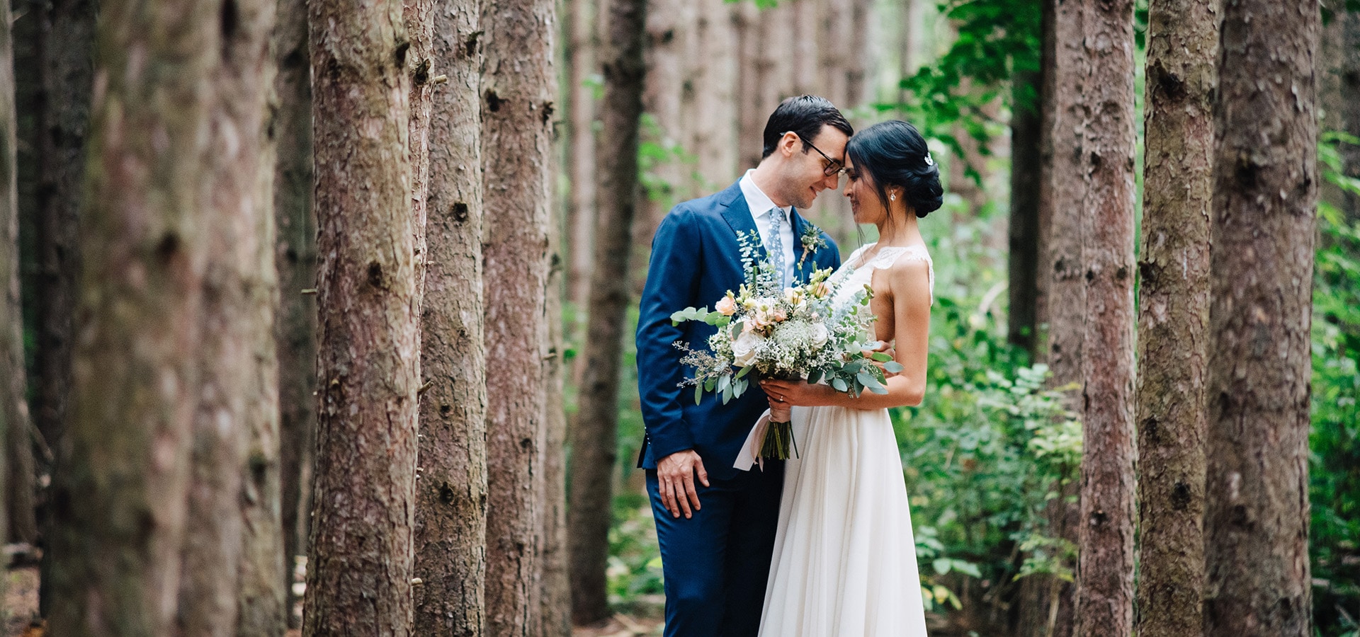 Hero image for Linda and Jim’s Rainy Day Wedding at Kortright Event Centre for Conservation