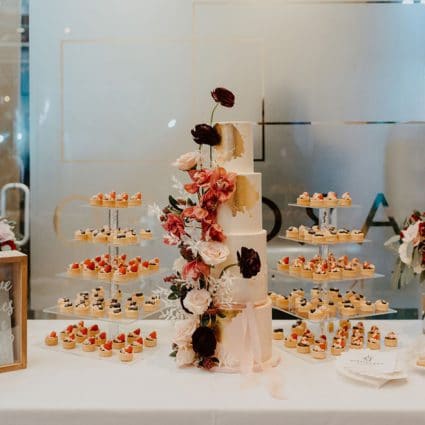 Love in Bloom Cakes featured in Loredana and Sal’s Gorgeous Wedding at Archeo