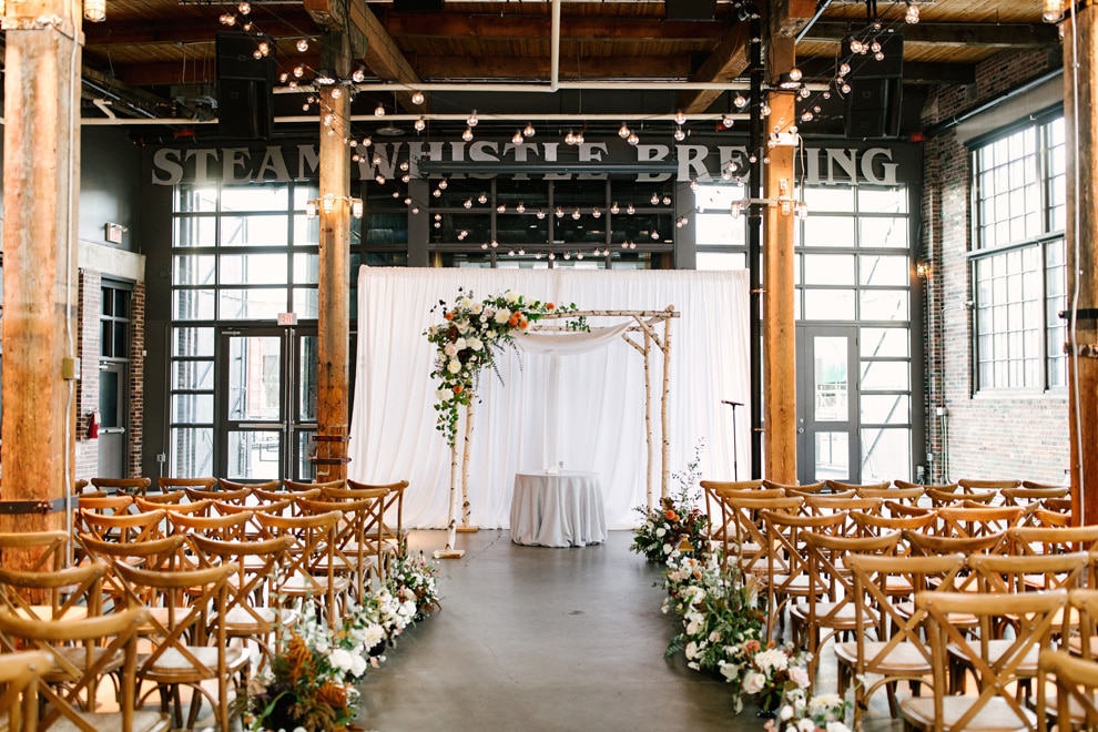 Amy and Jason's City Chic Wedding at Steam Whistle