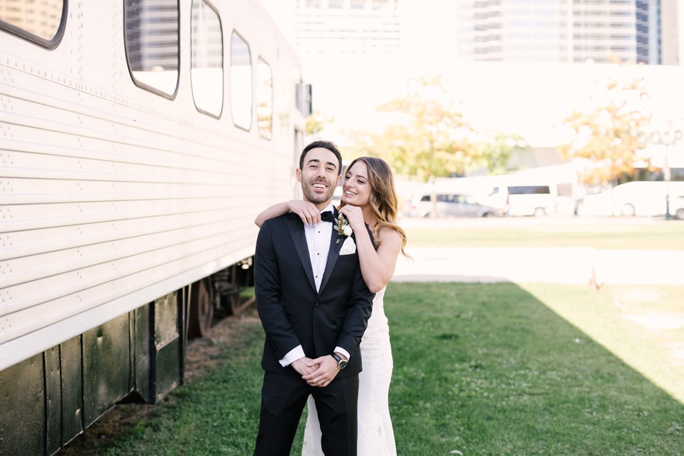 Amy and Jason's City Chic Wedding at Steam Whistle