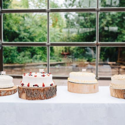 Bloomers featured in Linda and Jim’s Rainy Day Wedding at Kortright Event Centre f…