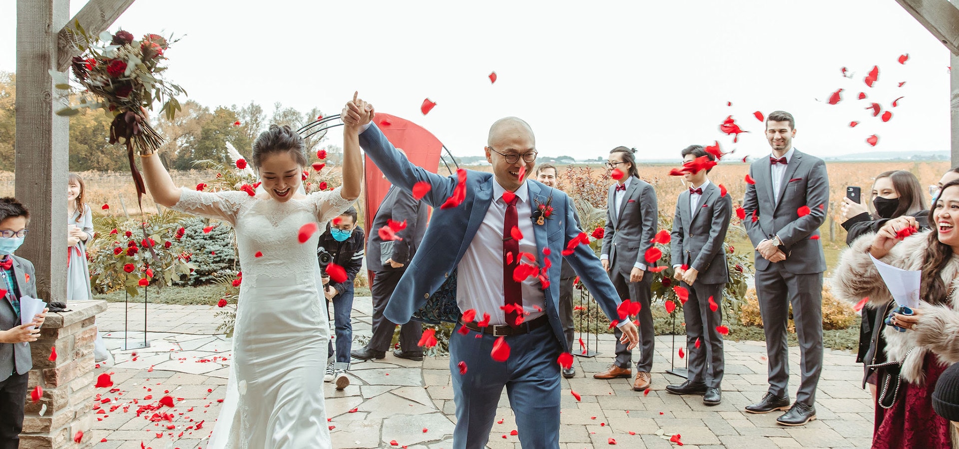 Hero image for Susan and Mike’s Micro Wedding at Holland Marsh Wineries