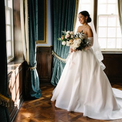 Bridezilla Beauty featured in Dina and Chris’ Elegant Wedding at the Windsor Arms Hotel