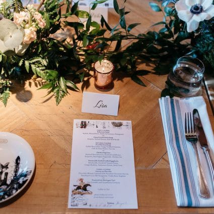 Paperless Post featured in Lia and Taylor’s Intimate Wedding at Cluny Bistro & Boulangerie