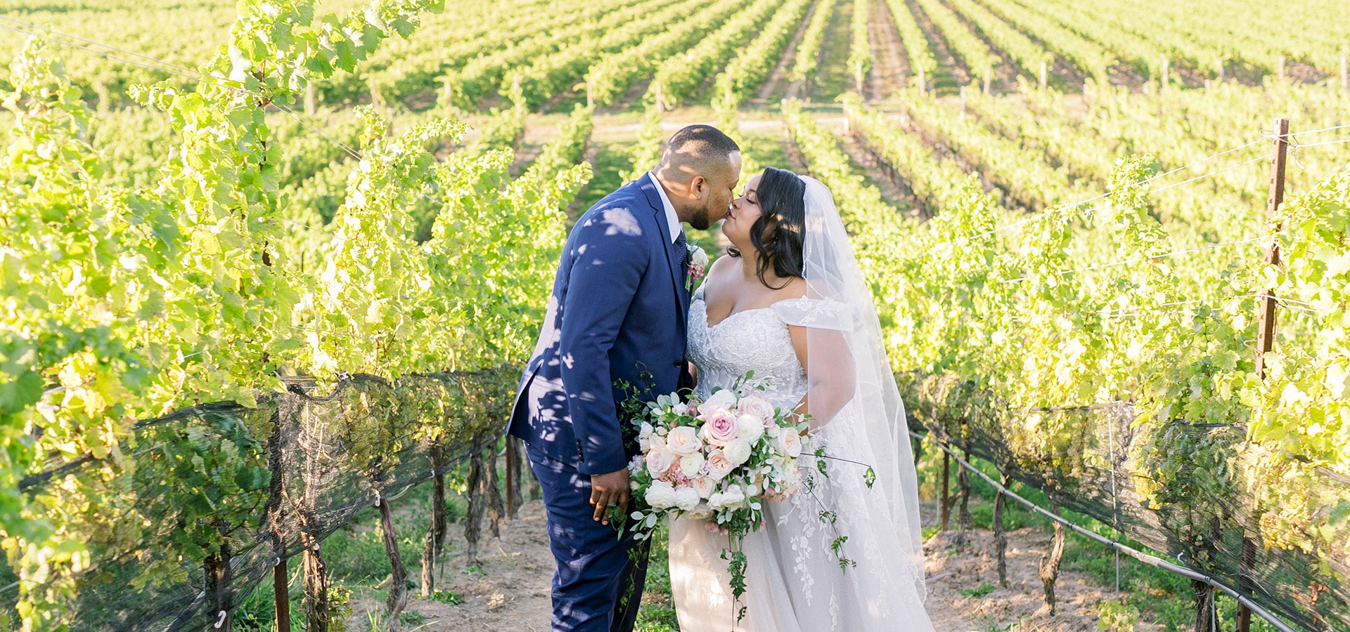 Hero image for Stephanie and Kemar’s Vineyard Wedding at Ravine Vineyard